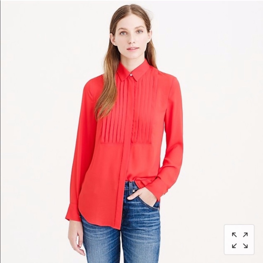J. Crew Drapey Tuxedo Blouse